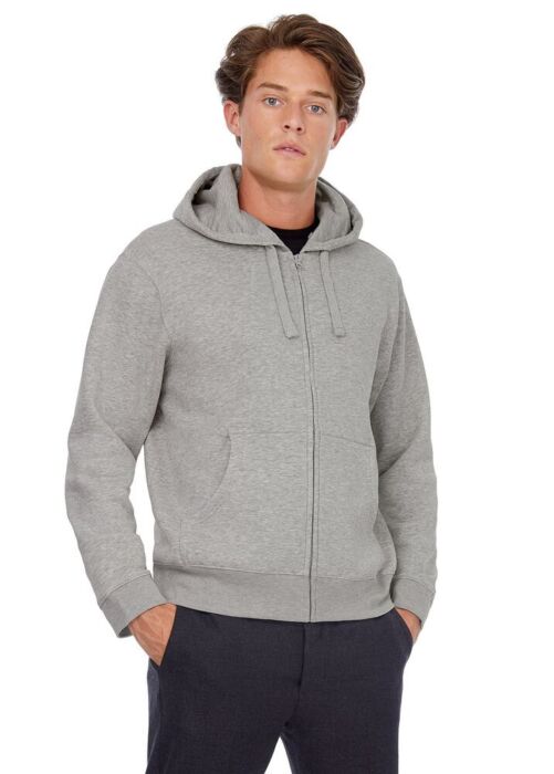 Толстовка мужская Hooded Full Zip серый меланж