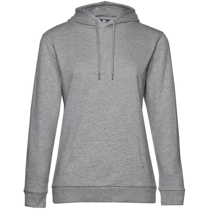 Толстовка с капюшоном женская Hoodie, серый меланж