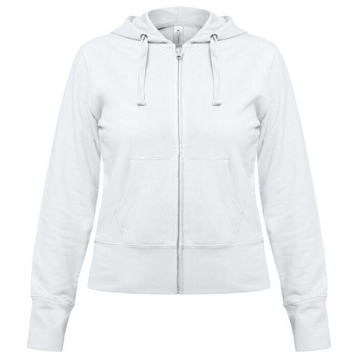 Толстовка женская Hooded Full Zip белая