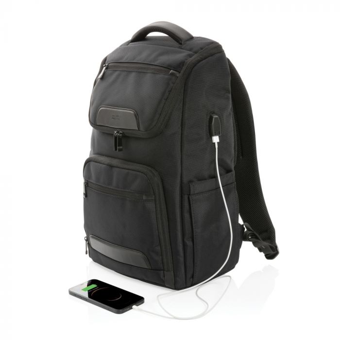 Рюкзак Swiss Peak Voyager из RPET AWARE™ для ноутбука 15,6", черный