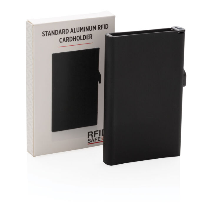 Алюминиевый картхолдер Standard с RFID, черный